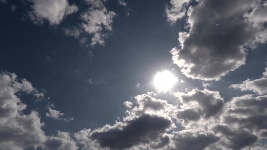 云遮住天空中的太阳视频素材模板下载