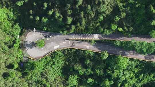 湘西矮寨大桥盘山公路航拍