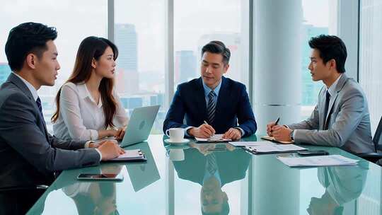 企业开会 商务沟通 工作交流场景合集