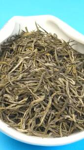 干茶绿茶茶叶静物4K视频