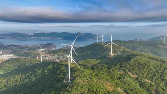 风电 风机  海岛风力发电 海上新能源 延时