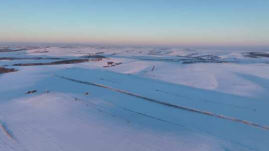 大兴安岭自然风光冬季雪景视频素材模板下载