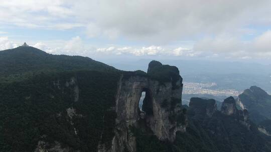 湖南张家界天门山5A景区航拍