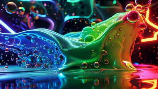 彩色流体动态特效画面