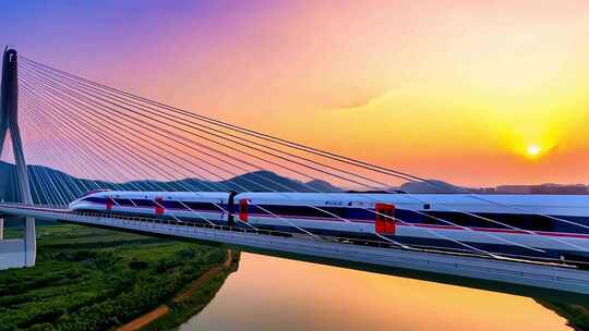 中国高铁动车和谐号复兴号唯美