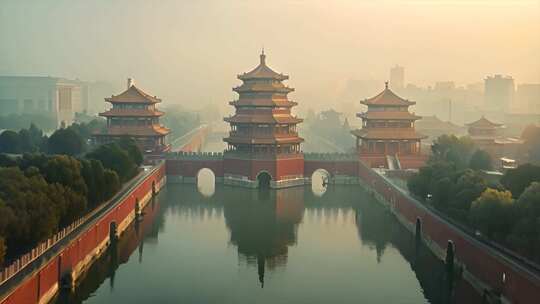 中国祖国首都北京市故宫地标ai素材原创中