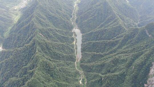 航拍祖国大海河山山川相连