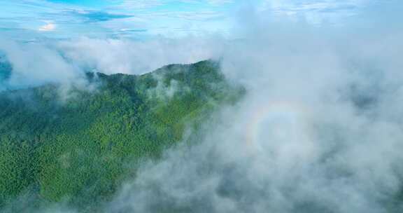 5K航拍广东南岭山脉大山高山山峰山脊岭南