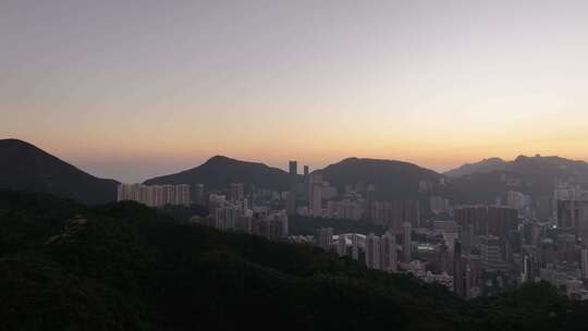 香港宝马山傍晚俯拍
