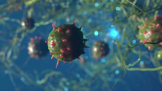 病毒细胞神经元网络健康医学视频素材模板下载
