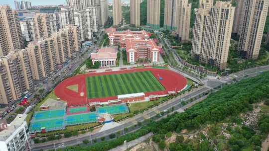 漳州港招商局经济技术开发区海滨学校航拍