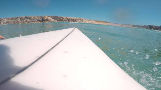 夏日海边冲浪第一视角视频素材模板下载