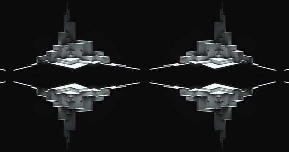 488 4K时尚创意黑白几何拼接光影背景