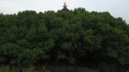 航拍苏州寒山寺