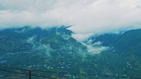 云雾延时重庆奉节长江三峡风景