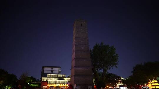 洛阳洛邑古城景区古建筑游客旅游景点文旅视频素材模板下载