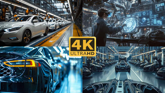 4K新能源汽车厂生产线制造工1
