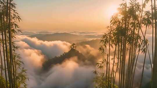 晨雾山脉山林