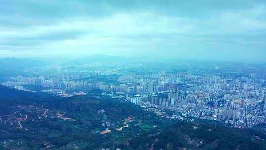 福建莆田城市航拍大景