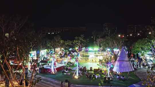 三亚崖州湾科技城夜市经济航拍