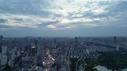 航拍安徽合肥老城区合肥大景