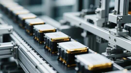 工厂生产线电子产品生产画面