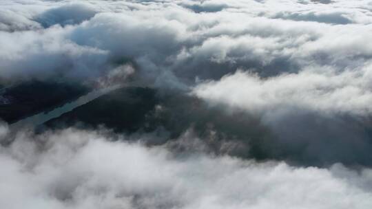 云海日出云雾云海壮丽山河穿云高山航拍