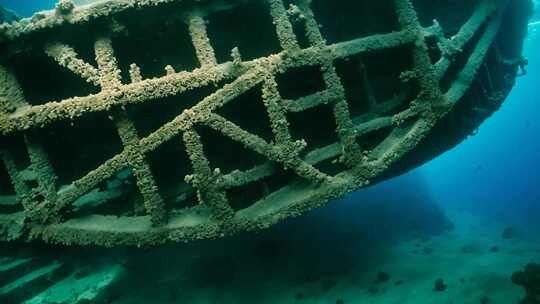 海底废弃的沉船