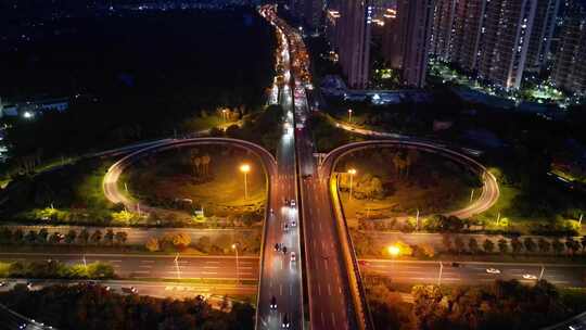 福建莆田夜景莆田立交桥夜景