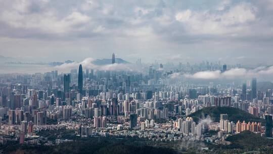 深圳都市水墨云海延时