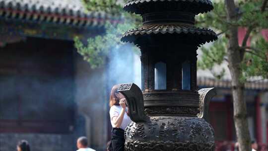 山西五台山地标古建筑显通寺