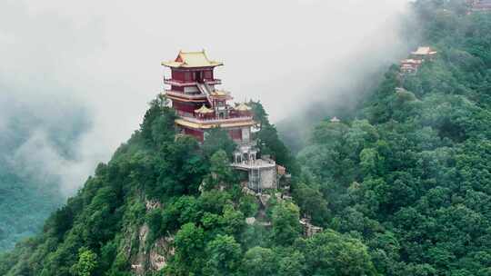 航拍南五台景区云海景观