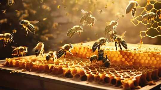 蜜蜂采蜜视频素材模板下载
