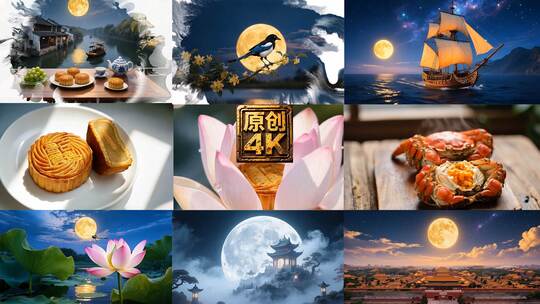 中秋 中秋节 4K视频素材高清在线视频素材下载