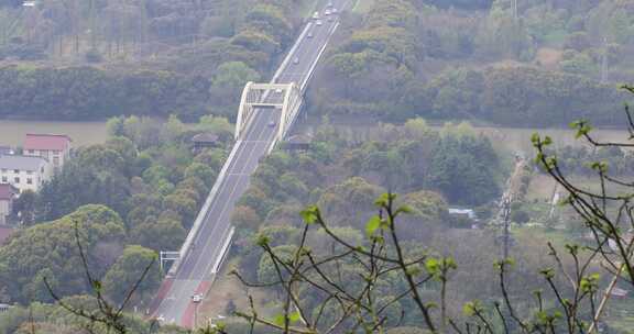 虞山山顶鸟瞰常熟城区