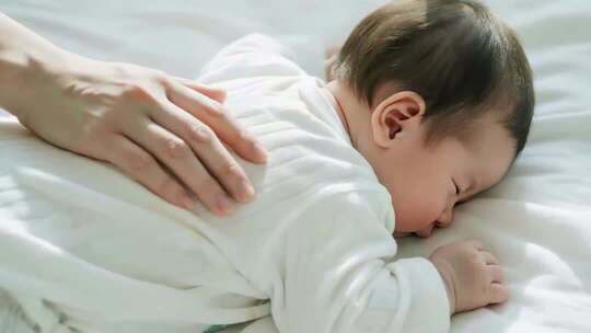 妈妈与宝宝小手小脚互动的温馨瞬间