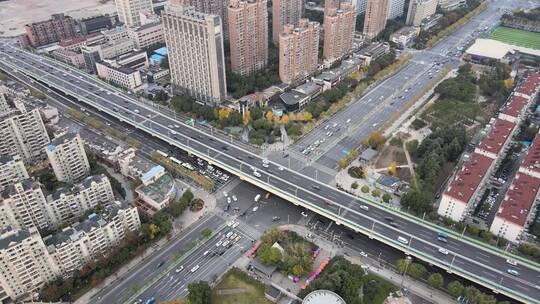 上海交通航拍视频素材模板下载