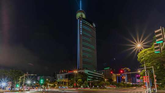 厚街国际大酒店路口夜景-延时