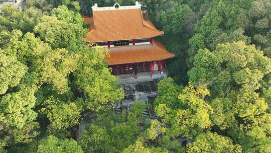 乐平市东山古寺航拍素材