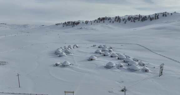 新疆旅游地喀纳斯禾木（冬季）