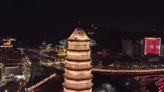 延安宝塔山夜景