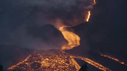 火山，熔岩，喷发，危地马拉