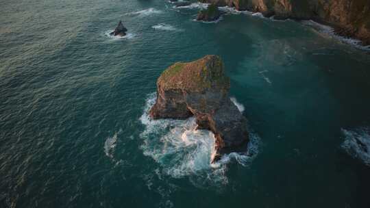 海浪，地平线，康沃尔，贝德鲁森