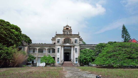 江门台山端芬镇庙边学校航拍