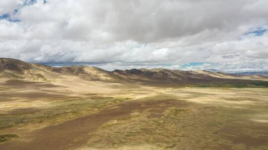 西藏阿里青藏高原荒野沙漠戈壁航拍自然风光视频素材模板下载