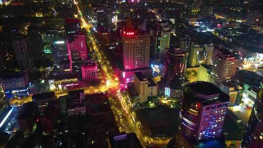 南京市玄武区车流夜景航拍延时素材视频素材模板下载