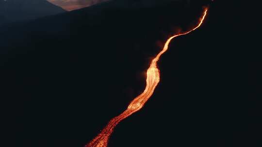 熔岩流，帕卡亚火山，危地马拉，山