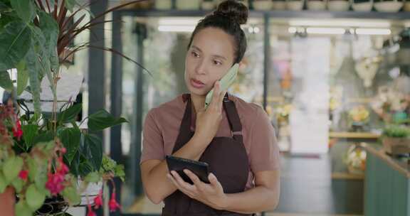 花店，店主，植物，工人