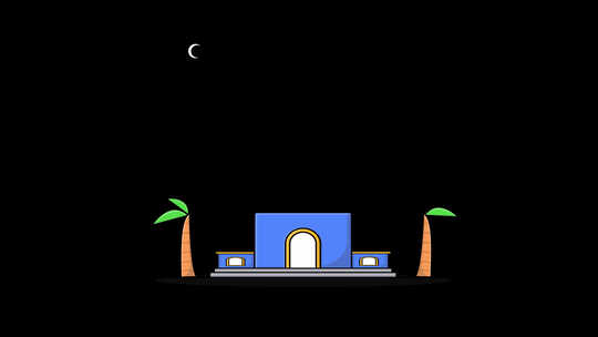 清真寺动画斋月特别视频-透明