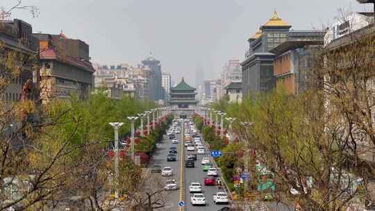 西安城墙南门永宁门街景